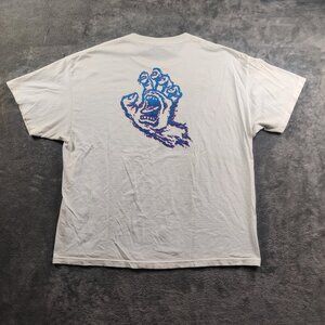 Y2K Santa Cruz Skateboards Shirt Adult Men's 2XL XXL White Short Sleeve